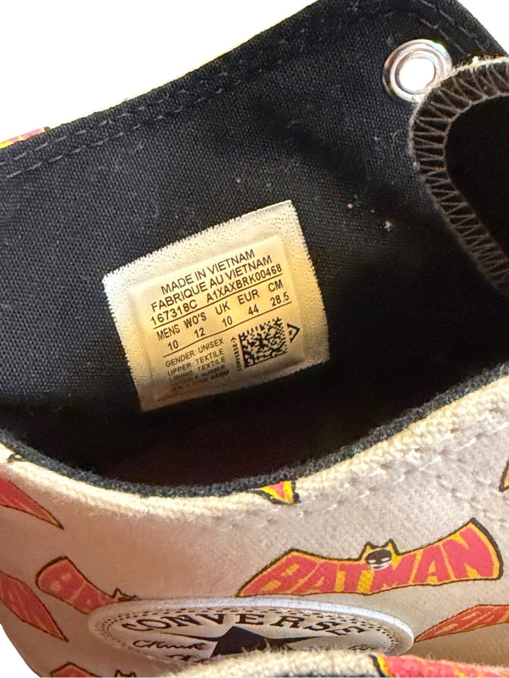 CONVERSE CHUCK 70 BATMAN 80th ANNIVERSARY- SIZE 10 - Picture 5 of 5